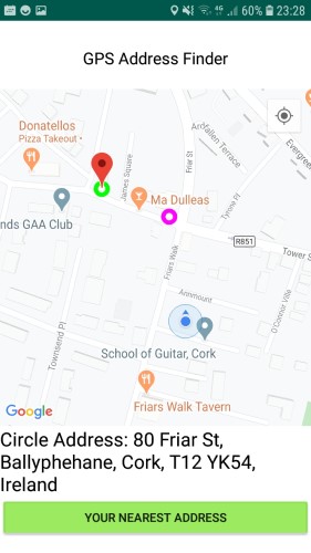 GPS Address Finder android app project